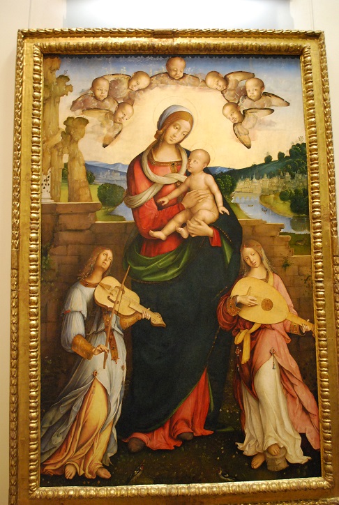 Bernardino Zaganelli - Madona s dieťaťom a anjelskí muzikanti, Ca´ d´Oro, Benátky