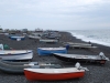 Rybárske loďky na lávovej pláži, Stromboli