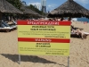 Výstraha na pláži v Nha Trang, Vietnam