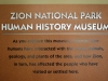 Múzeum histórie človeka, Zion National Park, Utah