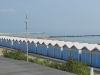 Pláž s prezliekacími búdkami, Lido di Venezia, Benátsko