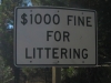 Pokuta 1000 dolárov za odhadzovanie odpadu, severná Kalifornia